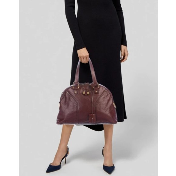 Saint Laurent Muse Pre Owned Ysl Leather Handbag Satchel - Picture 3 of 6